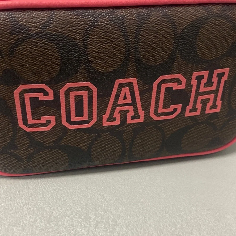 Coach Brown and Pink Wristlet/Bag